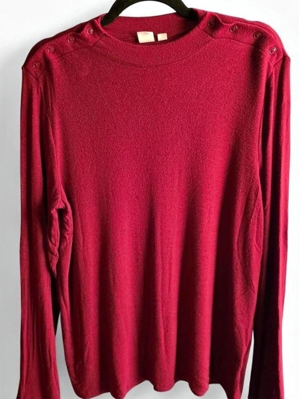 Gap Crew Neck Long Sleeve Sweater in Red XL